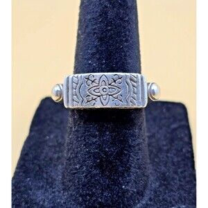 Retired Brighton Sterling Silver Etched Size 6 Ring